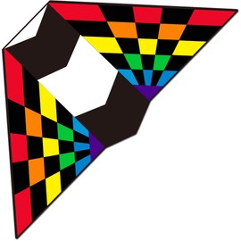 Rainbow Delta Kites for Kids and Adults- Easy Flyer - Kit Line and Swivel Included- Good for Outdoor Games and Summer The Beach Toys for Kids