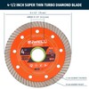 INWELL 4.5 Inch Super Thin Diamond Turbo Blade for Cutting