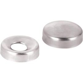 100 Pack Rok Hardware Metal Countersunk Snap On Screw Cover Cap 15/32" (12 mm) for Size #6 and #8
