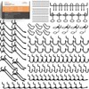 INCLY 176PCS Extra Thick Pegboard Hooks, 1/4" Heavy Duty Black