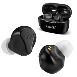KIBVOE Hearing Aids for Adults and Seniors Rechargeable with Intelligent Noise Reduction Volume Control Comfort Invisible Portable Charging Case,Three Modes and Five Levels of Volume Adjustment