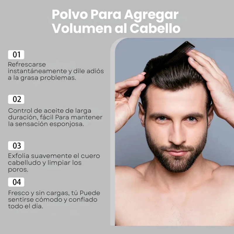 Peine Y Polvo Textura Voluminizante Barbero Peluquero 2pzs