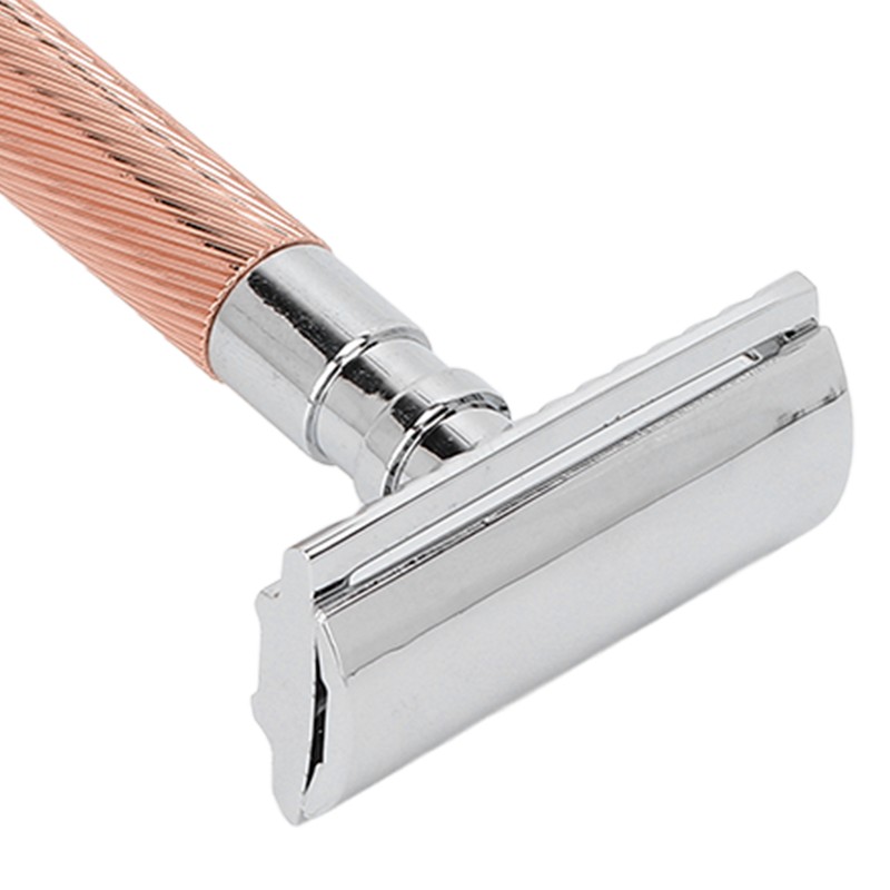 Double Edge Safety Razor Long Handle Zinc Alloy Manual Safety