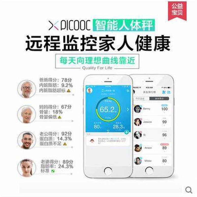 PICOOC 피쿡 가정용 블루투스 스마트 체중에 유품 PICOOC 감량 전자로