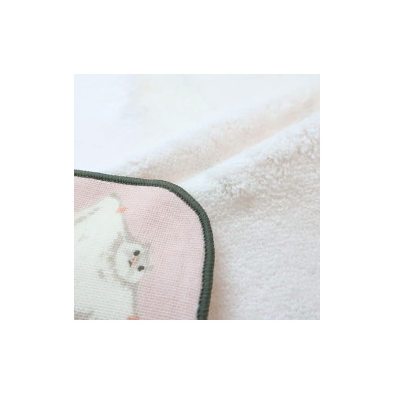 [Mini Towel] Gauze Towel/Momonga Pink Friends Hill, One-sided Gauze Handkerchief