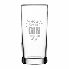 4youDesign Gin Glass with Funny Saying | You Are The Gin to My Tonic | Gift Idea for Men and Women | Gift for Birthday, Christmas, Valentine's Day | Capacity 485 ml