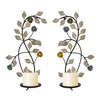 JUCONSIN Wall Sconces Candle Holder Set of 2, Antique White