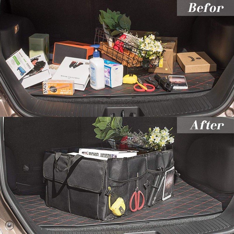 JiatuA Car Trunk Backseat Organizer for SUV, 8 Pocket Waterproof,
