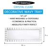 Party Essentials Disposable Hard Plastic Decorative Wavy Trays, 14" X