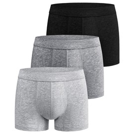 Battewa Leakproof Underwear for Men 50ML Urinary Absorbent Bladder Control Boxer Briefs Washable Reusable Incontinence Cotton Pants for Prostate Surgery, Light Leaks (Small, 3 Pack)