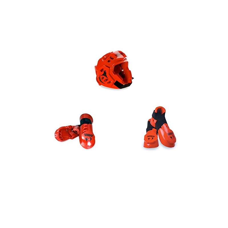 Macho Warrior 5 piece sparring gear set red adult large