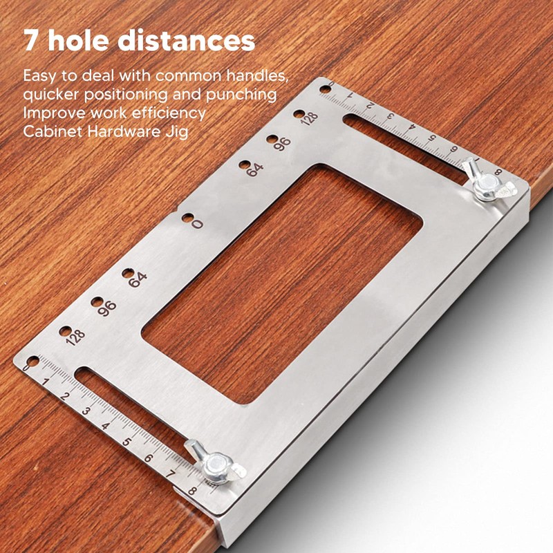 Cabinet Hardware Jig Stainless Steel Furniture Handle Punch Locator with
