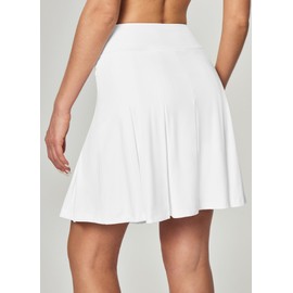 Ewedoos 20”Skort Golf Skirts for Women with Zip-Pocket Knee Length Skorts for Woman Casual Athletic Pleated Tennis Skirt