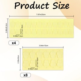 192PCS Clear Adhesive Tape for Sonny Angel Hipper, Compatible with Sonny Angel Stickers, Double-Sided Adhesive Pads for Mini Figures Phone Accessories, Clear Sticky Pads for Creative Displays