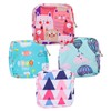 DOITOOL 4pcs Tampon Bag Portable Sanitary Napkin Pouches for Girls