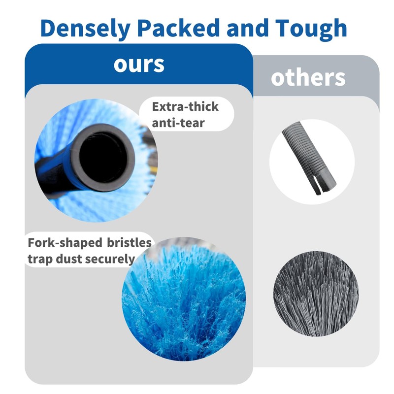 3 Pack Screw on Webster Cobweb Duster Head for Pole,Spider