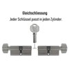 2x Knob Cylinder 80 mm KD 40/40 Simultaneous Locking (with