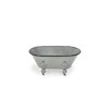 Cheungs Lavande Metal Fleur-de-Lis Tub Decor-Small-Galvanized Table Décor, 10" L