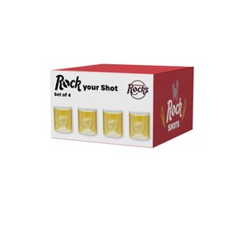Winkee Rocks 4 Rock Hand Shot Glasses, Awaken the Rock Star in You, Cool Glasses for Shots at Parties and Festivals