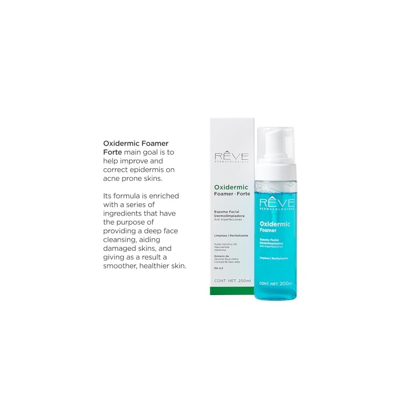 Reve Dermatologique Oxideric Foamer Forte - Espuma Facial Dermolimpiadora Anti
