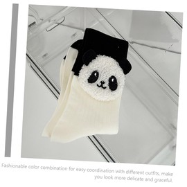 PACKOVE 2pairs Panda Socks for Women Cute Middle Calf Novelty Socks Soft and Warm for Comfort and Casual Wear