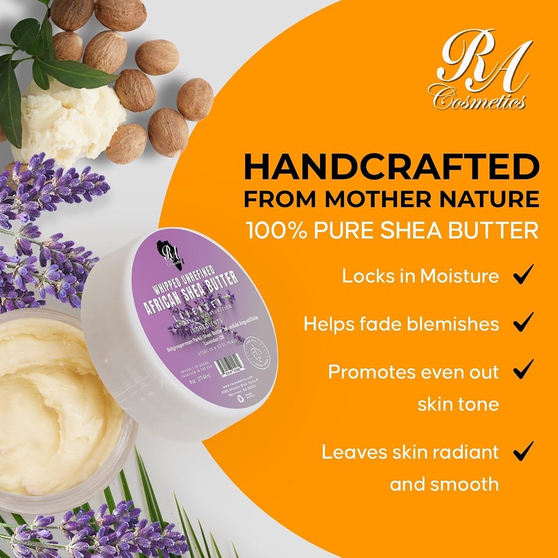 RA COSMETICS- Manteca de karité batida con lavanda: manteca de