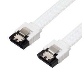 INEX SATM-3105WH Serial ATA Mesh Cable with Latch, White, 19.7 inches (50 cm)