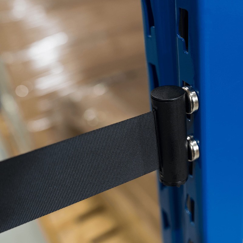 Magnetic Retractable Queue Barrier Tape, Safety Cordon Barrier, 4.6m Belt