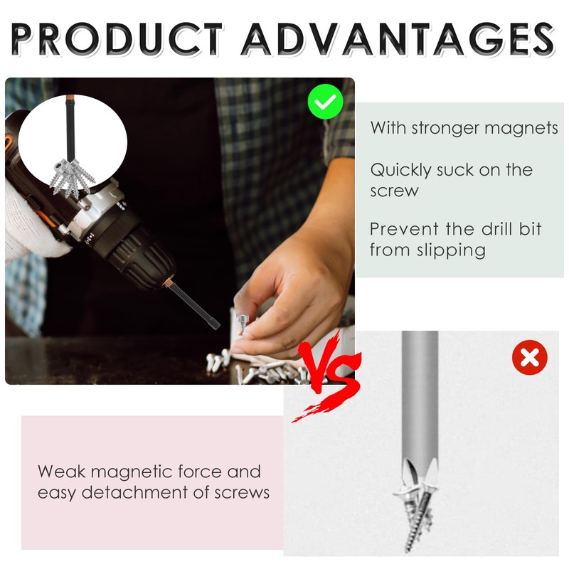 20 Pcs Impact Hex Head Allen Wrench Drill Bit Set,
