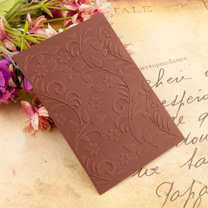 NZJ Spring Leaves Wall Brick Dandelion Plastic Embossing Folders for