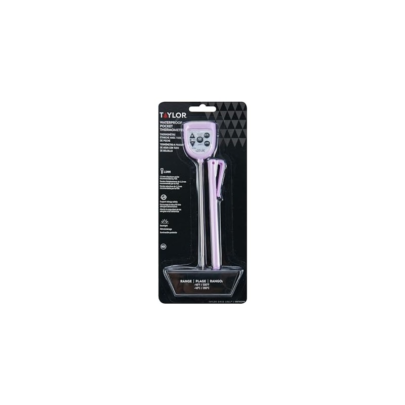 Taylor Precision Products - 9878EPR Termómetro digital de bolsillo impermeable