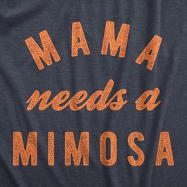playera divertida para mujer con texto en inglés «Mama Needs A Mimosa» para el día de la madre, Azul marino (Heather Navy), L