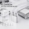 CLYXGS Aluminum Water Cooling Block 40mm×40mm×12mm M-Type Channel Liquid Cooler