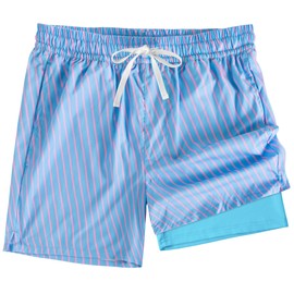 XOMZG Men's Swim Trunks，Mesh Lining Quick Dry with Pockets Beach Shorts Hawaiian