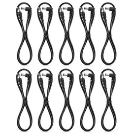 Donner - Cable de alimentación para Pedal de Guitarra (60 cm, 10 Unidades), Macho a Macho