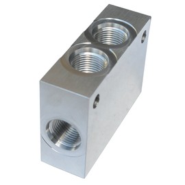 Keta Cartridge Body Replacement for Sun Hydraulics YAL, 6061-T6 Aluminum, 3000PSI, 1/2 in Socket Weld Inlet, 1/4 in SAE Outlet, 2 Ports, Ball Valve