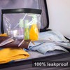 Quacc 4 PCS Clear Airport Security Liquid Bags, Reusable Waterproof