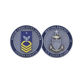 COAST GUARD SENIOR CHIEF PETTY OFFICER E-8 1.75" CHALLENGE COIN
