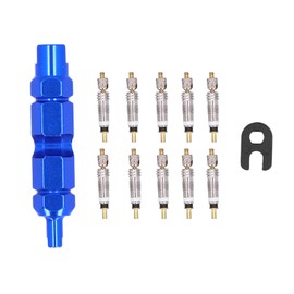 10PCS Bike Valve Core Remover Tool Kit Repair Set French Brass for Mountain BicycleBlue
