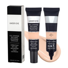 Concealer Full Coverage, Natural Under Eye Concealer Colour Corrector for Dark Circles, Blemish, Acne and Scar, Waterproof Eye and Face Primer Foundation Makeup for All Skin Types