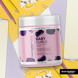 Aunt Jackie's Rizos para bebés para niños, ricos en humedad, crema rizada y torcida para cabello naturalmente rizado, rizado y ondulado, 15 onzas, paq