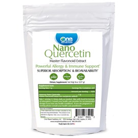 One Planet Nutrition Nano Quercetin Powder - Natural Quercetin Nano Supplement, Nutrition Supplements Powder for Easy Absorption, Water Soluble Quercetin Supplements - 8 oz (227g)