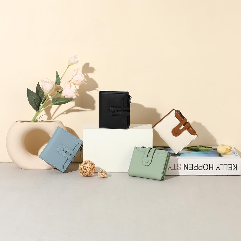 GAEKEAO Women's Small Purse with Coin Compartment and RFID Protection,