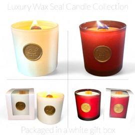 Clearance Candle (Discontinued) Leather Scented Candle with Wax Seal | Gifts for Men | Candles for Men | Vintage Leather Scented Candles | Man Candle | Men Candles for Home Scented | 40+ Hour Burn