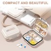 Travel Pill Organizer Box with Labels, 7 Compartments Portable Mini