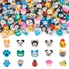 Boutiem 150Pcs Animal Clay Beads Cute Panda Cat Rabbit Dog