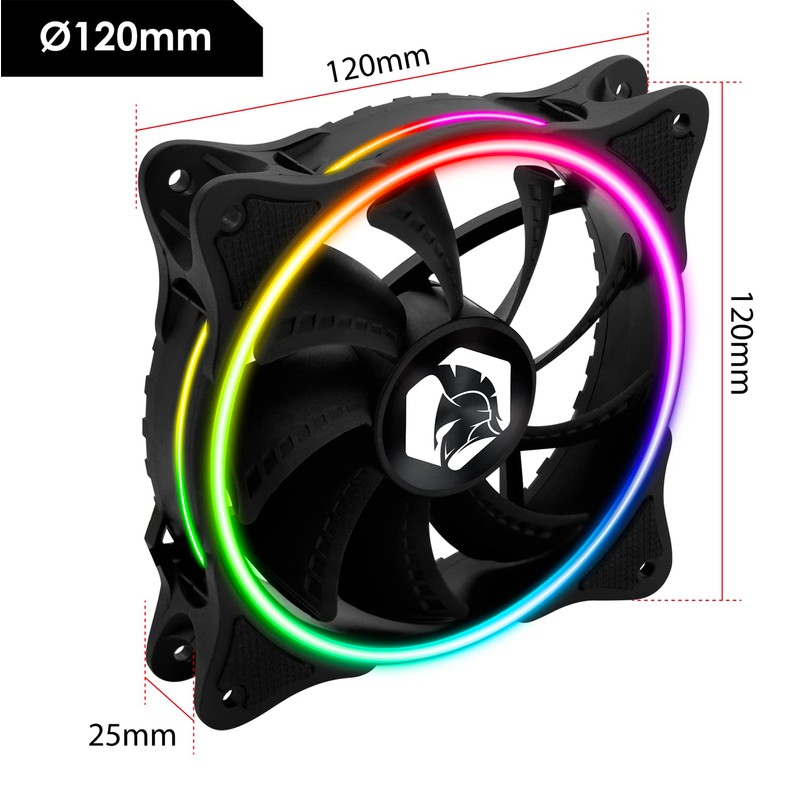 EMPIRE GAMING PC Case Fan Gamer 120 mm - High