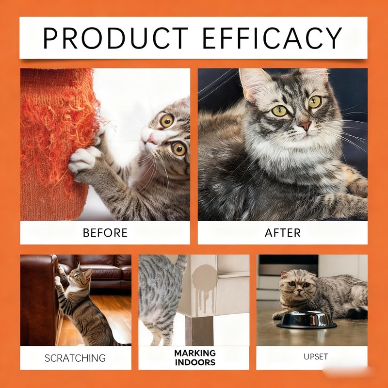 Roseye Cat Deterrent Spray for Indoor, Natural Boundary Aid, 3.38oz