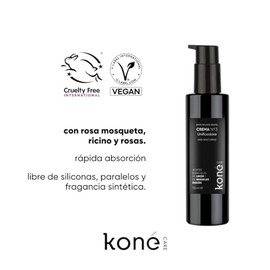 Koné Care Crema despigmentante unificadora: Vitamina C, rosa mosqueta, limón y naranja.