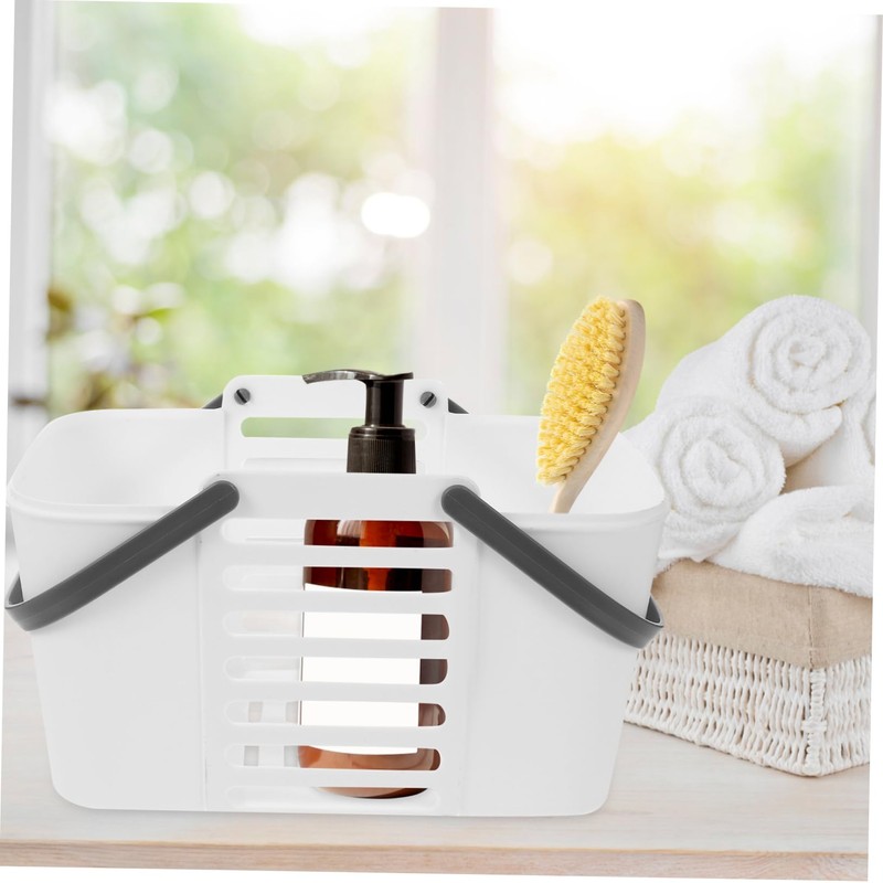 VILLFUL 2pcs Portable Bath Storage Basket Organizer for Shampoo and